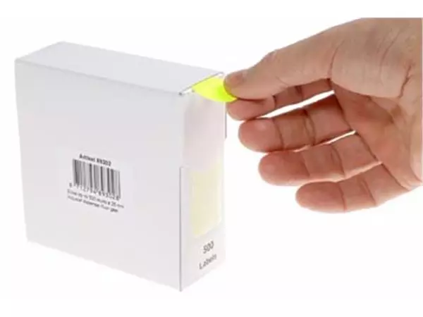 Een Rillprint ronde etiketten, diameter 25 mm, rol van 500 stuks, fluo geel koop je bij ShopXPress