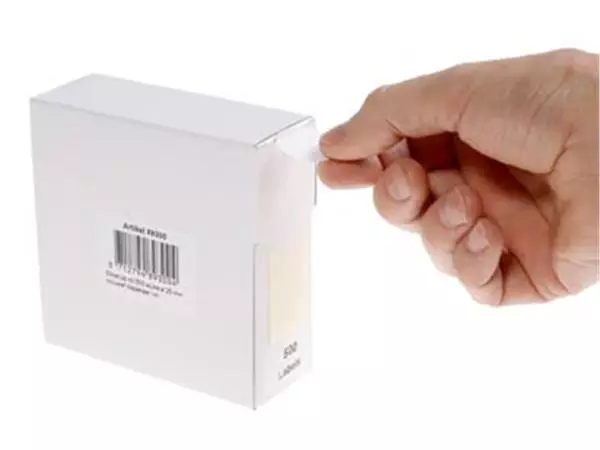 Een Rillprint ronde etiketten, diameter 25 mm, rol van 500 stuks, wit koop je bij ShopXPress