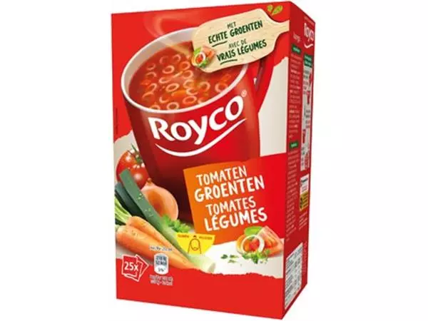 Een Royco Minute Soup Classic tomaten groenten, pak van 25 zakjes koop je bij ShopXPress