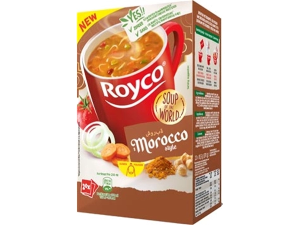 Een Royco Minute Soup Morrocan Style, pak van 20 zakjes koop je bij ShopXPress