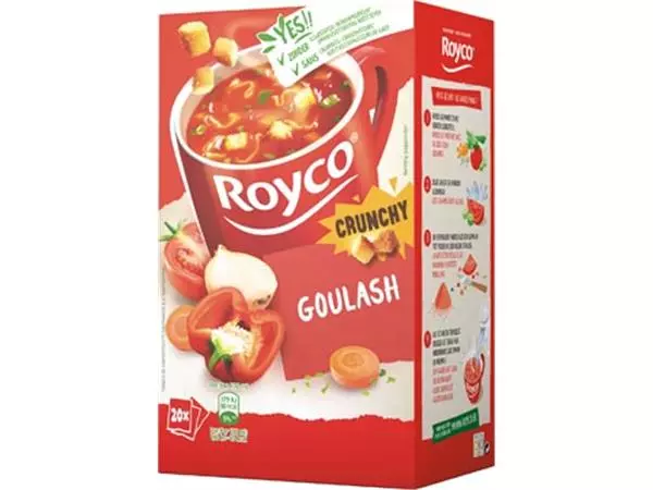 Een Royco Minute Soup goulash met rund, pak van 20 zakjes koop je bij ShopXPress