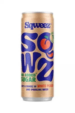 Een SQWZ frisdrank White Peach BIO, blikje van 25 cl, pak van 12 stuks koop je bij ShopXPress