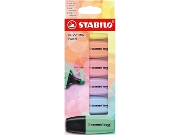 Sie können einen STABILO BOSS MINI pastel markeerstift, geassorteerde kleuren, blister van 6 stuks bei Supplierz BV kaufen