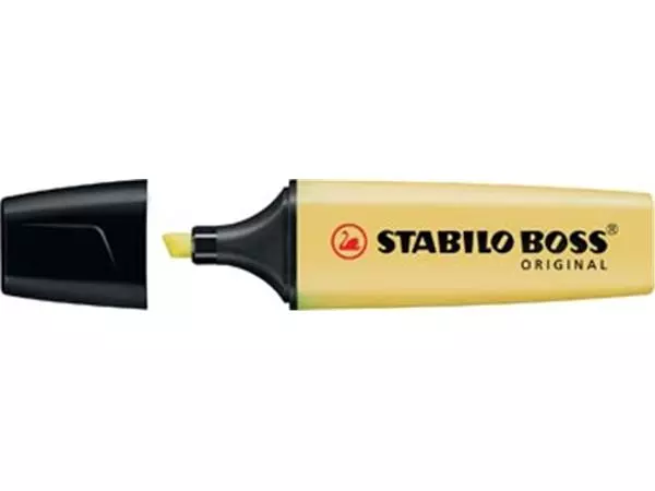 Een STABILO BOSS ORIGINAL Pastel markeerstift, milky yellow (lichtgeel) koop je bij ShopXPress