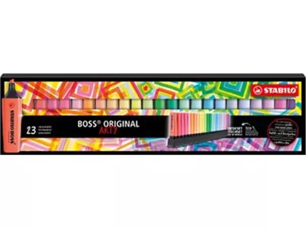 Een STABILO BOSS ORIGINAL markeerstift Arty, deskset van 23 stuks in geassorteerde kleuren koop je bij ShopXPress