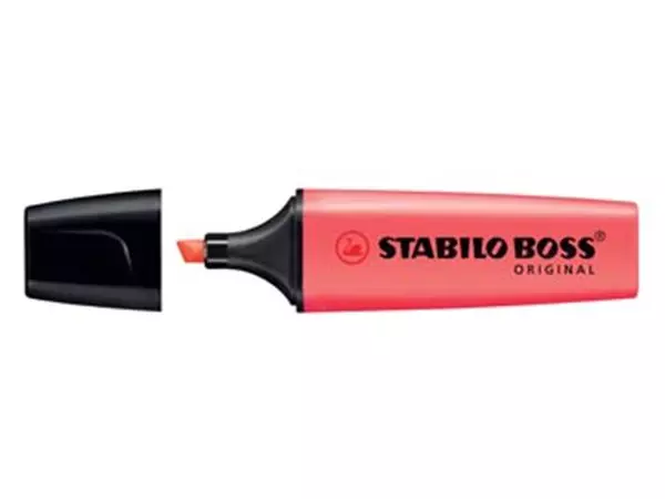 Een STABILO BOSS ORIGINAL markeerstift, rood koop je bij ShopXPress