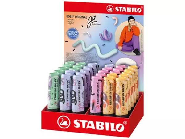 Een STABILO BOSS markeerstift by Ju Schnee, display van 30 stuks koop je bij ShopXPress