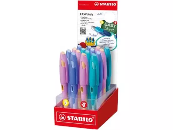 Een STABILO EASYbirdy vulpen pastel, display van 16 stuks koop je bij ShopXPress