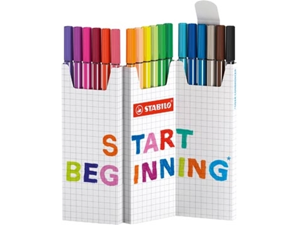 Buy your STABILO Pen 68 viltstift, geassorteerde kleuren, deskset van 18 stuks at Supplierz BV