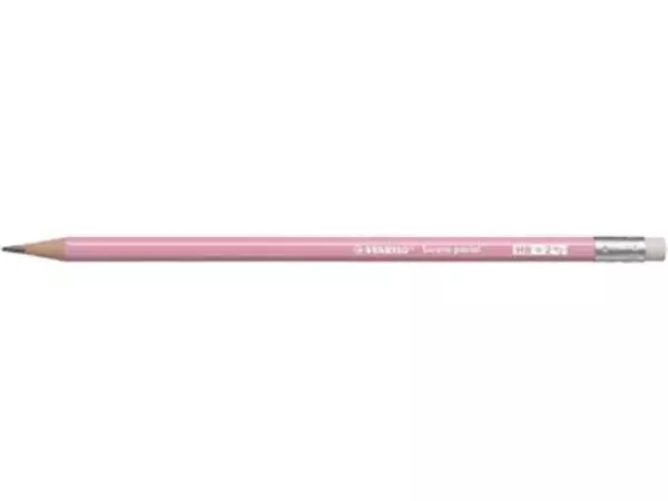 Een STABILO Swano pastel potlood, HB, met gom, roze koop je bij ShopXPress