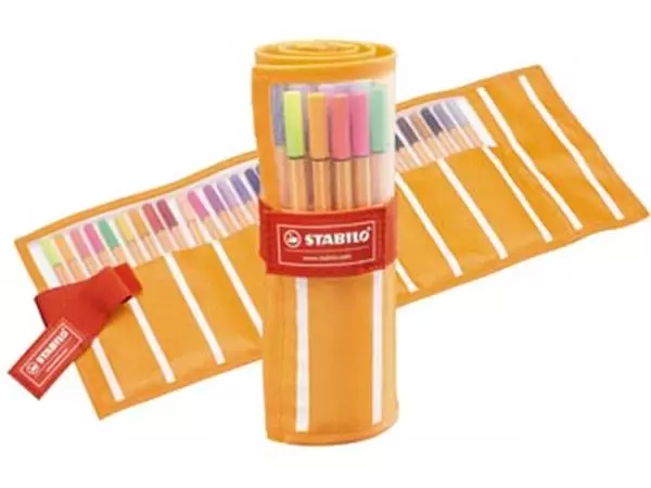Een STABILO point 88 fineliner, rollerset van 30 stuks in geassorteerde kleuren koop je bij ShopXPress