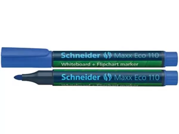 Een Schneider whiteboard + flipchart marker Maxx Eco110 blauw koop je bij ShopXPress