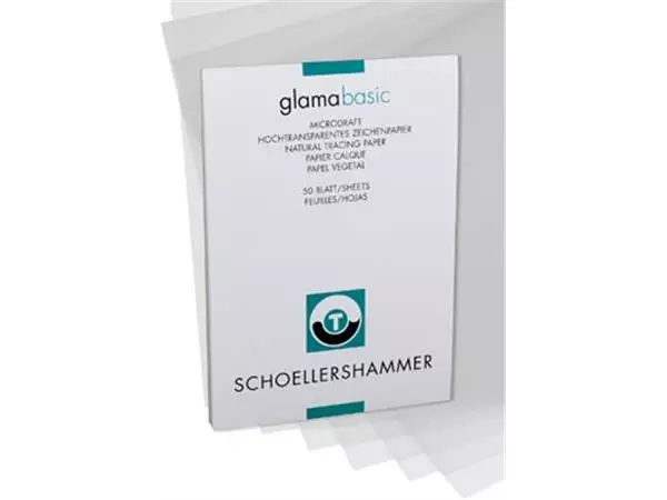 Een Schoellershammer Glama transparant papier, A3, 110 g/m², blok van 50 vel koop je bij ShopXPress