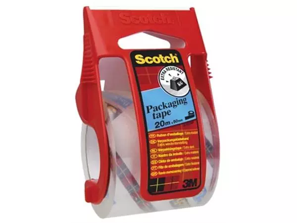 Een Scotch afroller met verpakkingsplakband, ft 50 mm x 20 m, transparant koop je bij ShopXPress