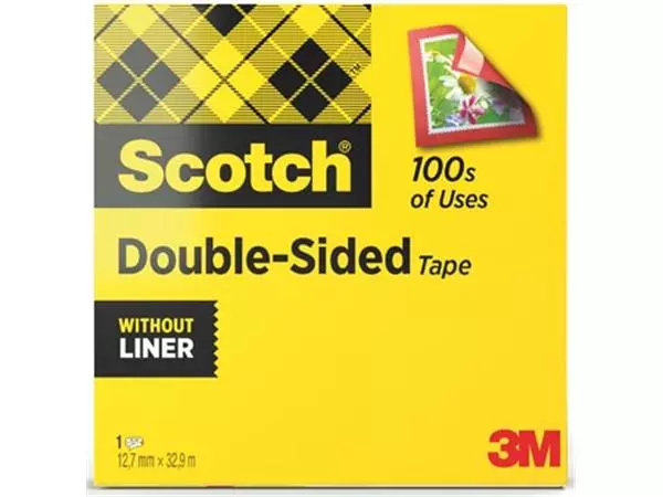 Een Scotch dubbelzijdige plakband ft 12 mm x 33 m koop je bij ShopXPress