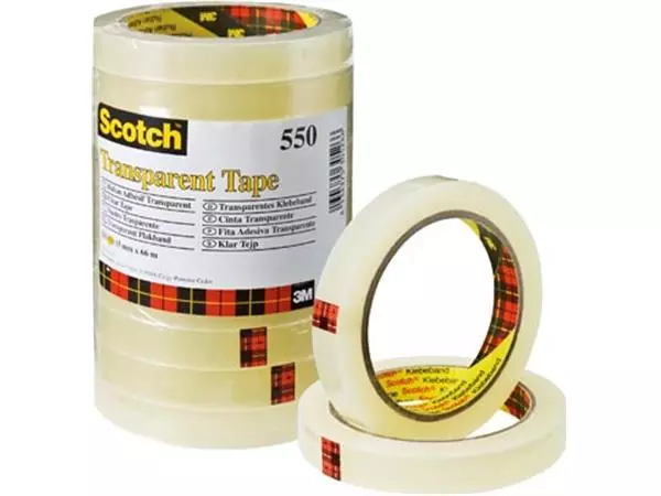 Een Scotch® plakband 550, ft 15 mm x 66 m, pak van 10 rollen koop je bij ShopXPress