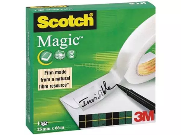 Een Scotch plakband Magic Tape ft 25 mm x 66 m koop je bij ShopXPress
