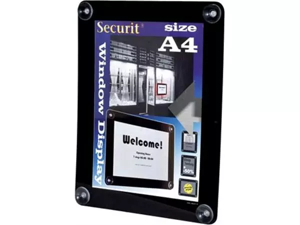 Een Securit vitrine posterframe A4, zwart koop je bij ShopXPress