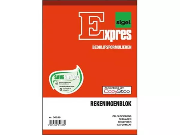 Een Sigel Expres rekeningblokken, ft A5, Nederlands, dupli (50 x 2 vel) koop je bij ShopXPress