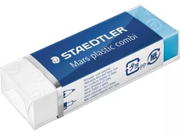 Een Staedler gum Mars Plastic Combi, ft 65 X 23 X 13 mm koop je bij ShopXPress