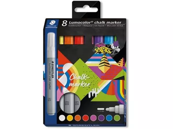 Een Staedtler Lumocolor krijtmarker, set van 8 koop je bij ShopXPress