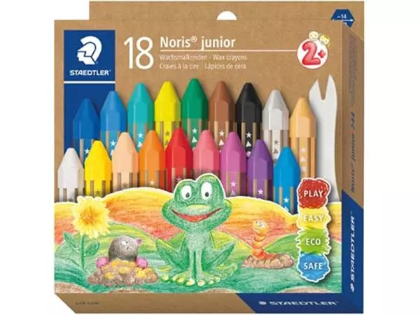 Een Staedtler Noris Junior waskrijt, etui van 18 stuks koop je bij ShopXPress