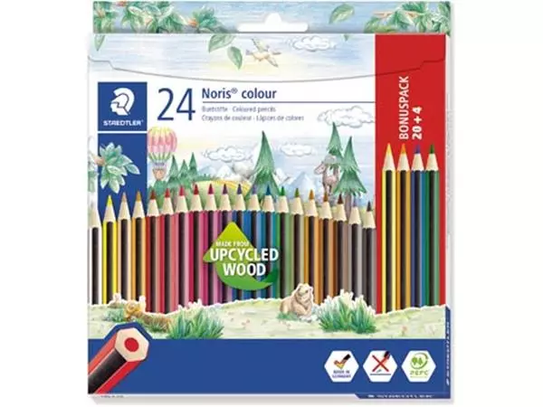 Een Staedtler Noris colour kleurpotloden, blister van 20 + 4 gratis koop je bij ShopXPress