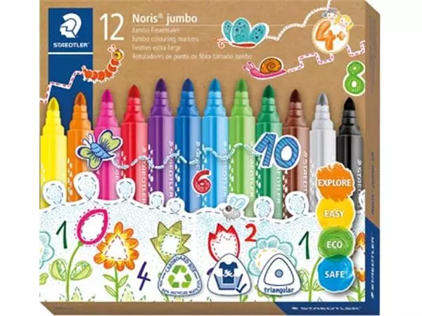 Een Staedtler Viltstift Noris 328 JUMBO, 12 stiften koop je bij ShopXPress