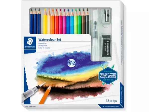 Een Staedtler Watercolour Set, set van 18 stuks koop je bij ShopXPress