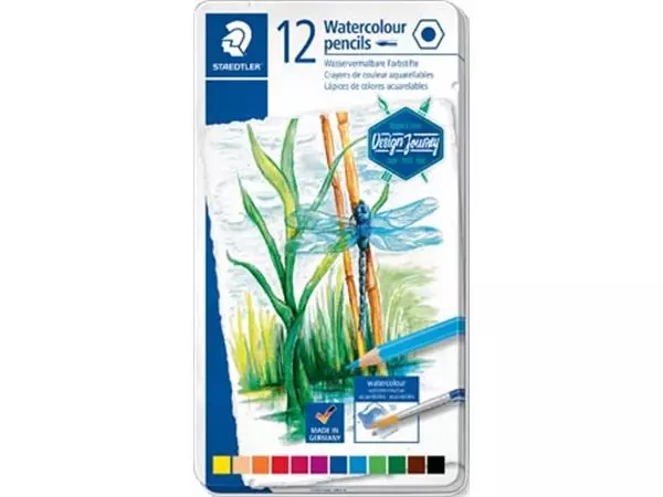 Een Staedtler aquarel potlood, metalen doos met 12 kleuren koop je bij ShopXPress