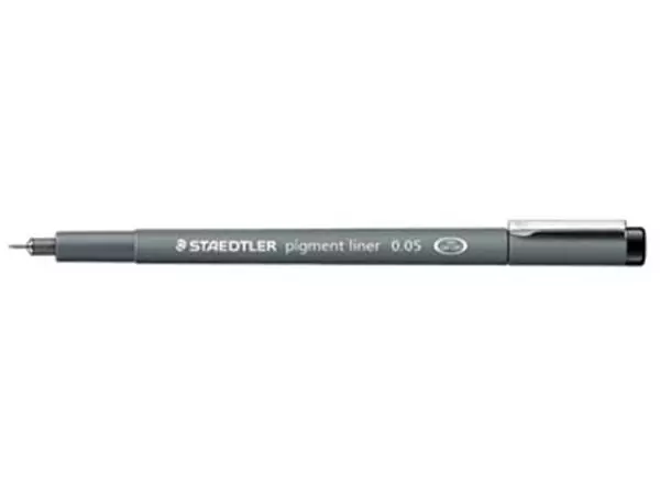 Een Staedtler pigment liner fineliner, ronde punt, schrijfbreedte 0,05 mm, zwart koop je bij ShopXPress