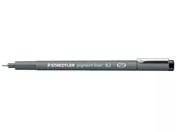 Een Staedtler pigment liner fineliner, ronde punt, schrijfbreedte 0,2 mm, zwart koop je bij ShopXPress