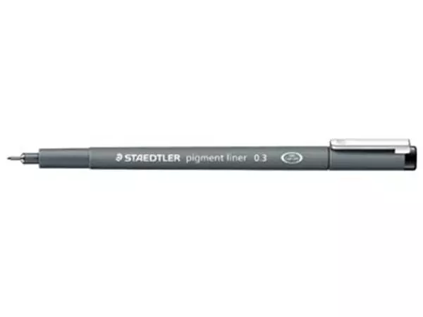 Een Staedtler pigment liner fineliner, ronde punt, schrijfbreedte 0,3 mm, zwart koop je bij ShopXPress