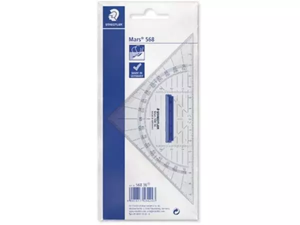 Een Staedtler geodriehoek 16 cm, met afneembaar handvat koop je bij ShopXPress