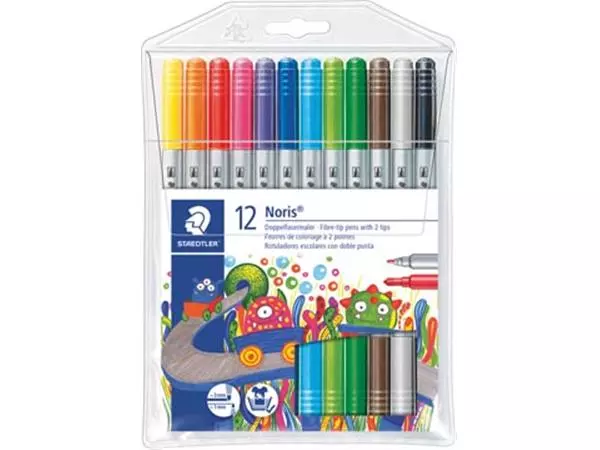 Een Staedtler viltstift Noris Club, ophangbare etui met 12 stuks koop je bij ShopXPress