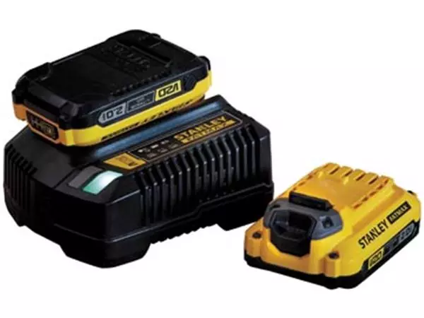 Een Stanley FatMax startpakket: 2A lader + 2 x accu 18V 2.0AH lithium-ion koop je bij ShopXPress