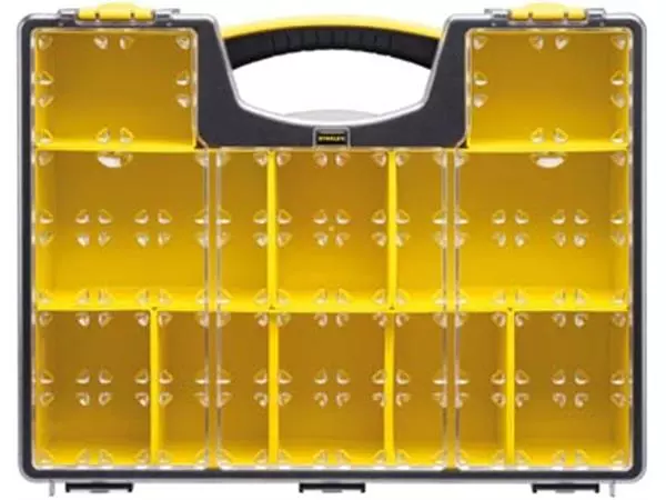 Een Stanley Pro organizer, 8-vaks, geel/zwart koop je bij ShopXPress