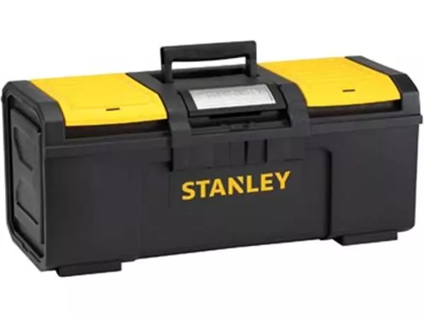 Een Stanley gereedschapskoffer 24 duim met automatische vergrendeling, geel/zwart koop je bij ShopXPress