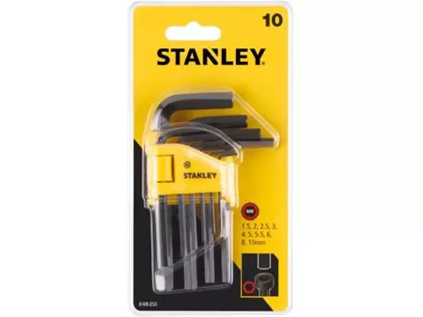 Een Stanley stiftsleutelset 1,5-10 mm, set van 10 stuks koop je bij ShopXPress