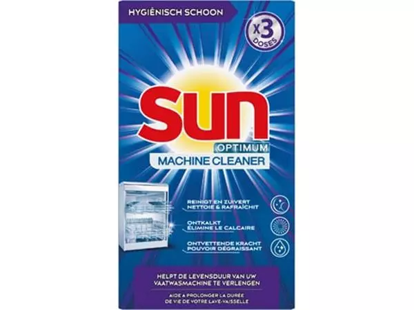 Een Sun Optimum vaatwasmachinereiniger, doos met 3 dosissen koop je bij ShopXPress