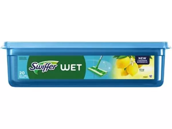 Een Swiffer navulling vochtige vloerdoekjes Citrus Fresh, pak van 20 stuks koop je bij ShopXPress