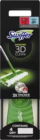 Een Swiffer vloerreiniger 3D Clean starterkit, met 4 droge en 2 vochtige stofdoekjes koop je bij ShopXPress