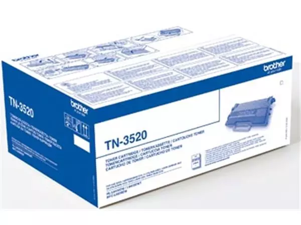 Een Brother toner, 20.000 pagina's, OEM TN-3520, zwart koop je bij ShopXPress