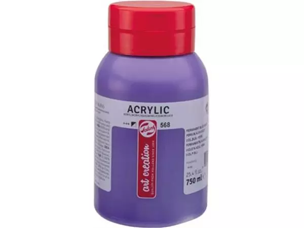 Een Talens Art Creation acrylverf flacon van 750 ml, permanentblauwviolet koop je bij ShopXPress