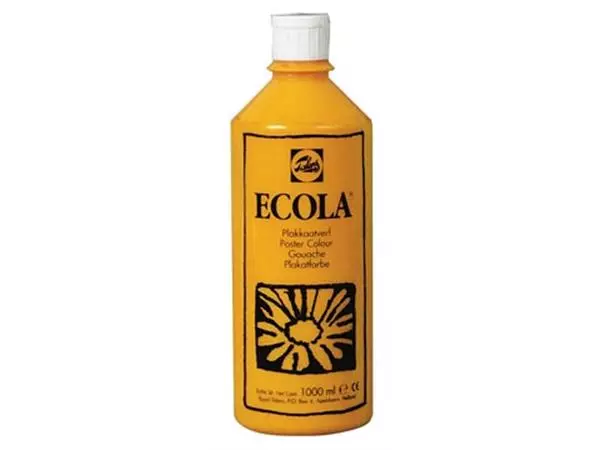 Een Talens Ecola plakkaatverf flacon van 1000 ml, geel koop je bij ShopXPress