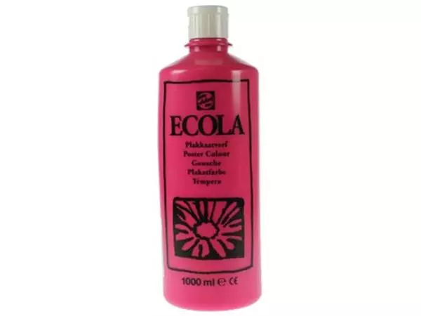 Een Talens Ecola plakkaatverf flacon van 1000 ml, tyrisch roze (magenta) koop je bij ShopXPress