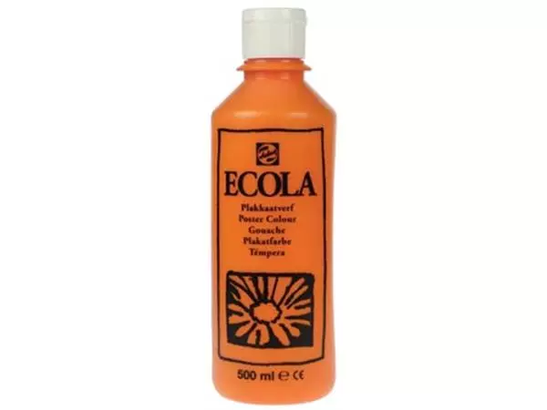 Een Talens Ecola plakkaatverf flacon van 500 ml, oranje koop je bij ShopXPress