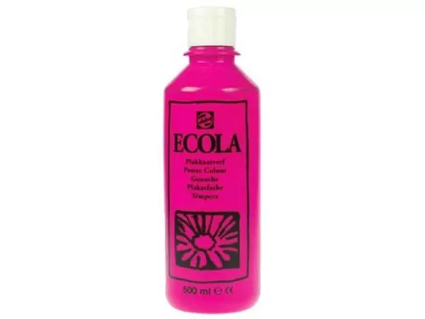 Een Talens Ecola plakkaatverf flacon van 500 ml, tyrisch roze (magenta) koop je bij ShopXPress