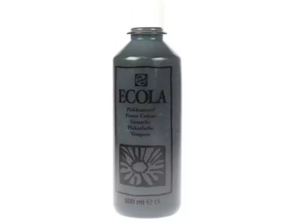 Een Talens Ecola plakkaatverf flacon van 500 ml, zwart koop je bij ShopXPress