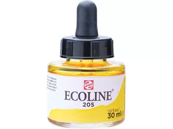 Een Talens Ecoline waterverf flacon van 30 ml, citroengeel koop je bij ShopXPress